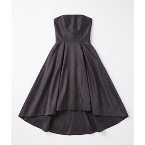 AQUA Black Strapless High-Low Formal Dress Size 6 Maxi Evening Gown